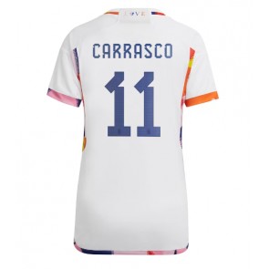 Belgien Yannick Carrasco #11 kläder Kvinnor VM 2022 Bortatröja Kortärmad
